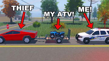 ARRESTING THE GUY WHO STOLE MY ATV.. (ROBLOX ROLEPLAY)