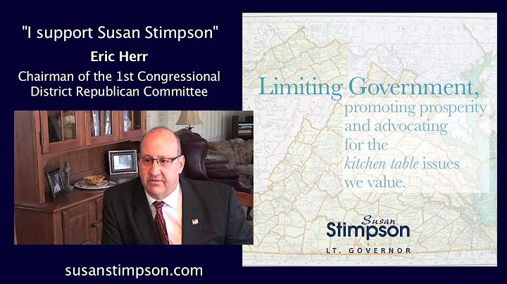 Eric Herr supports Susan Stimpson for Lt Governor