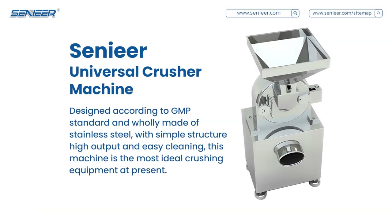 Senieer Universal Crusher For Consistent Particle Size Reduction In Various Industries