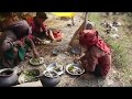 Cooking karelaa which is available in village ll Primitive technology