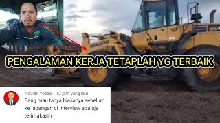 TES INTERVIEW/ WAWANCARA OPERATOR ALAT BERAT YANG SERING DI TANYAKAN..