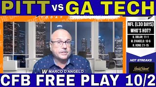 College Football Picks and Predictions | Pittsburgh vs Georgia Tech Preview & Free Play | WTT Clips