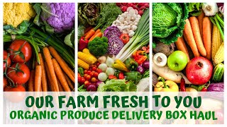 OUR FARM FRESH TO YOU DELIVERED PRODUCE GROCERY BOX HAUL • RAW FOOD VEGAN