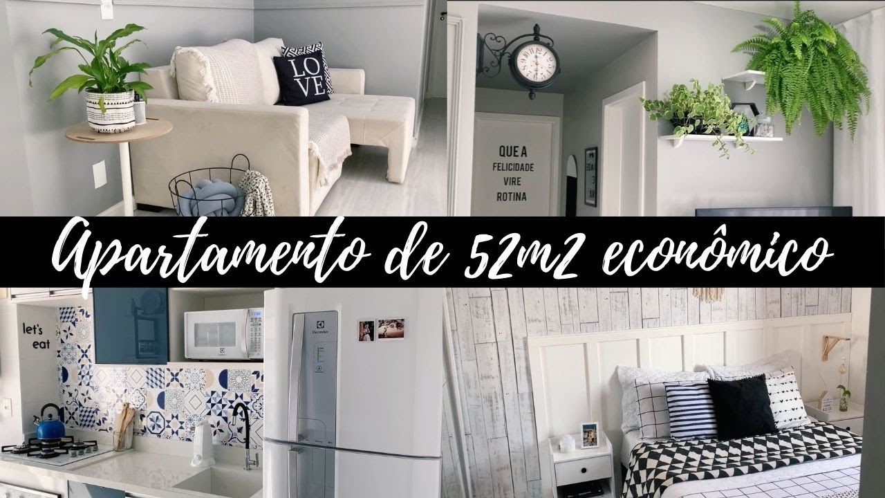 TOUR POR UM APARTAMENTO DE 52 METROS | DECORAÇÃO ECONÔMICA