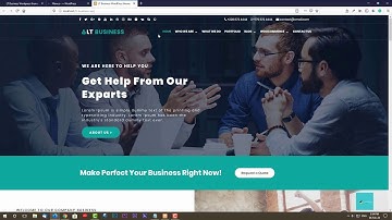 Customize Menus in LT Business Wordpress themes