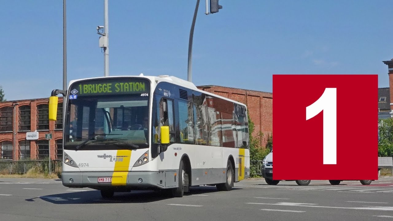 [ZF] Van Hool NewA309 N°4974 - Ligne 1 entre Brugge Station et Daverlostraat - De Lijn - Belgique