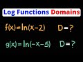 Find Domains of Natural Log Functions | Eat Pi