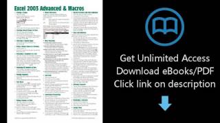 Download Microsoft Excel 2003 Advanced & Macros Quick Reference Guide (Cheat Sheet of Instructio PDF