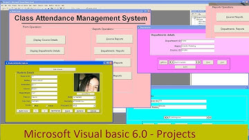 Microsoft Visual basic 6 0 |  Class attendance Records capture system using VB 6 0