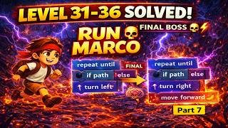 Run Marco Level 31–36 Solutions | Jungle Theme 🌴 | Coding for Kids