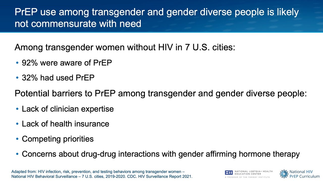 Poster frame for HIV PrEP for Transgender and Gender Diverse People