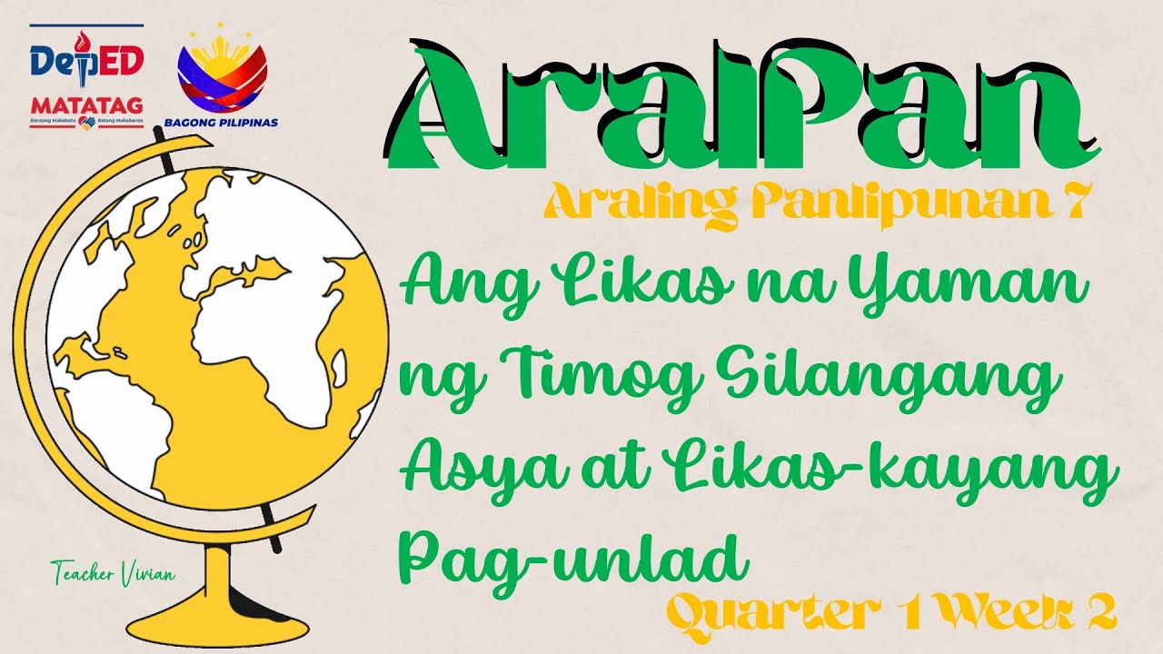 MATATAG AP7 Quarter 1 Week 2 Ang Likas na Yaman ng Timog Silangang Asya at Likas-Kayang Pag-unlad