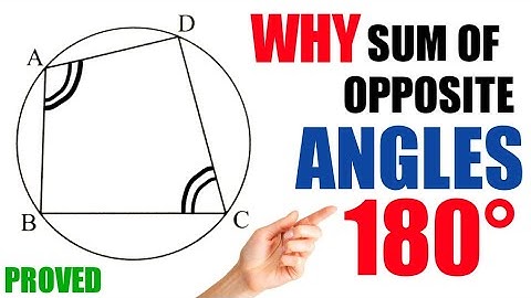 Proof of Sum of Opposite Angles of a Cyclic Quadrilateral is 180 | Why | Step-by-step