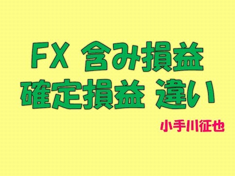 FX 含み損益 確定損益 違い