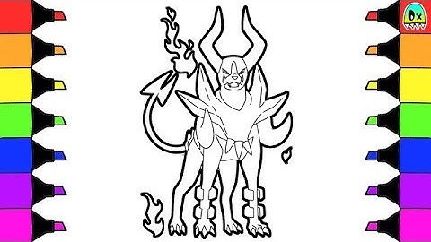 Pokemon Coloring Pages Mega Houndoom Colouring book fun
