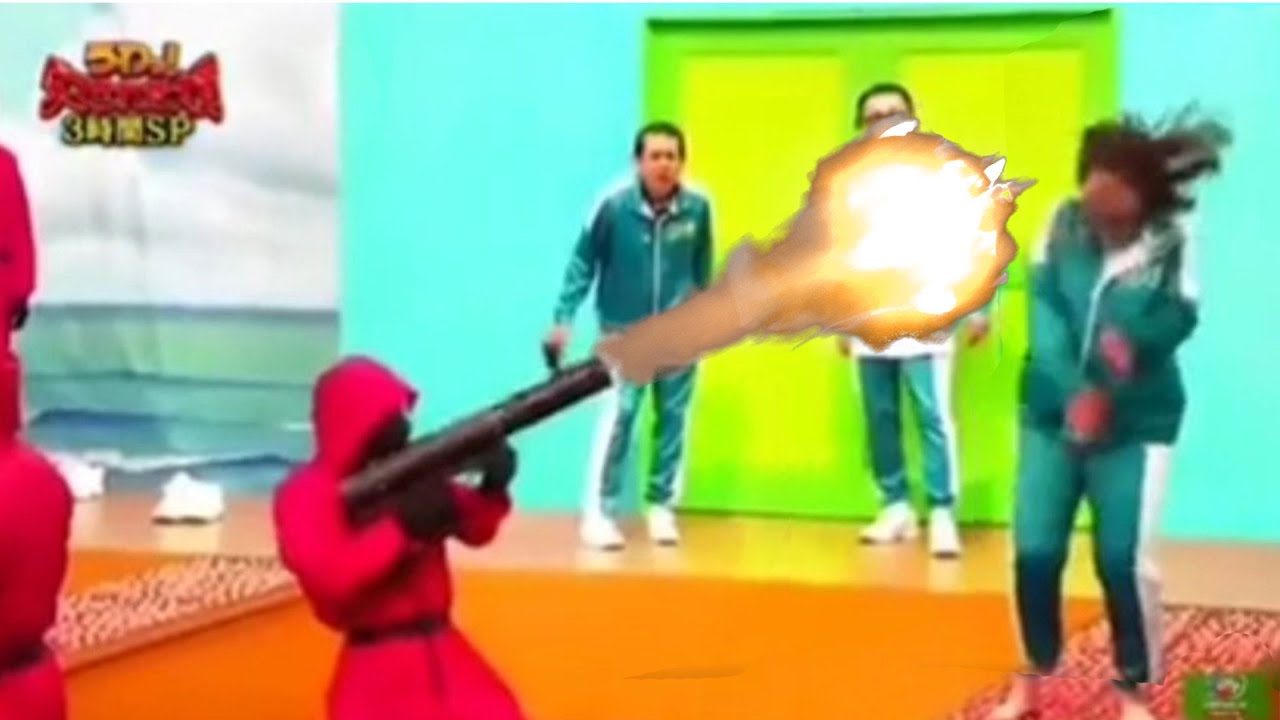 Squid Games, but you get shot in the face with a bazooka