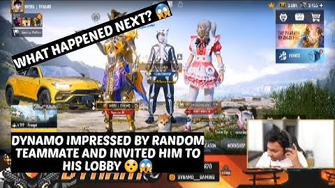 DYNAMO IMPRESSED BY RANDOM AND INVITED HIM TO HIS LOBBY 😯😱 | WHAT HAPPENED NEXT? | BGMI | PUBG MOBIL