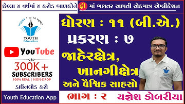 STD 11 BA Ch 7 (જાહેરક્ષેત્ર, ખાનગીક્ષેત્ર અને વૈશ્વિક સાહસો) ભાગ 2 | ધોરણ 11 બીએ ch 7 | Yagnesh