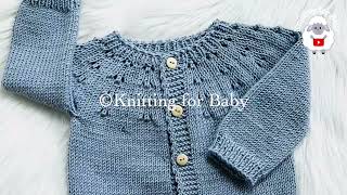 Little Max Knit Cardigan Sweater Pattern from 0-3M to 12-18M Beginner Friendly LEFT HAND