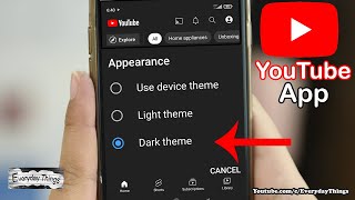 How to Turn ON Dark Mode on YouTube App screenshot 2