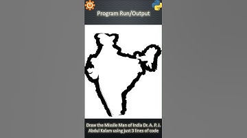 Draw the Missile Man of India Dr. A. P. J. Abdul Kalam python code #apjabdulkalam #shorts #youtube