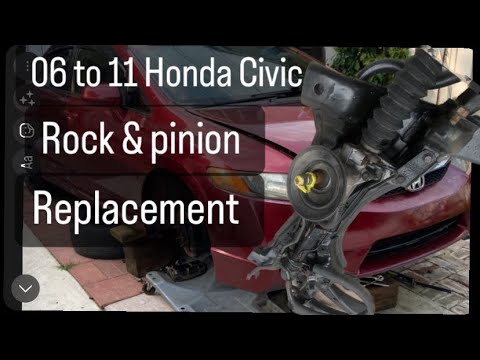 06 to 11 Honda Civic power steering rack (Rack pinion) Replacement how to