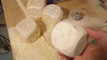 Making rounded wooden dice