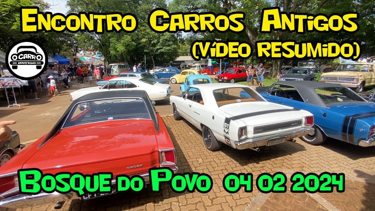 Encontro de Carros Antigos (Vídeo Resumido) São Caetano, Bosque do Povo 04/02/2024