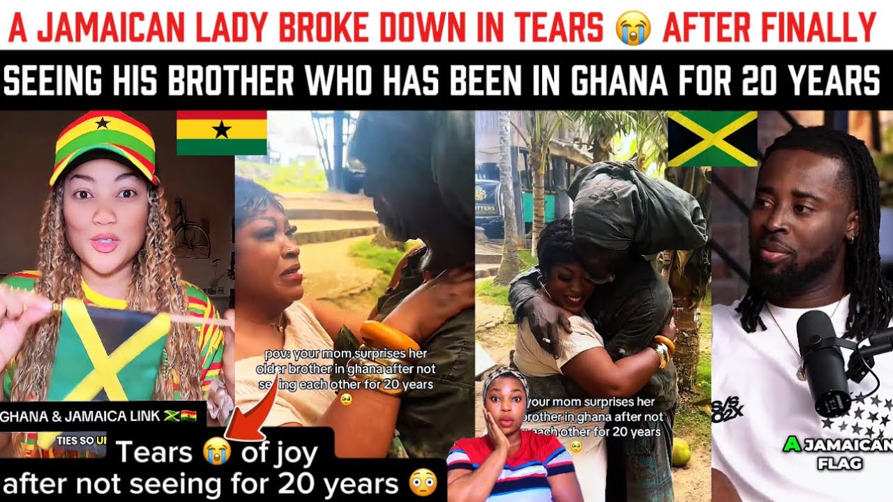 Ого 😱 Ямайская леди расплакалась 😭, наконец увидев своего брата в Гане спустя 20 лет