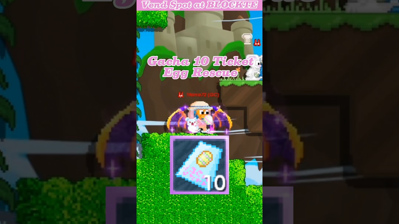 Gacha Egg Rescue Ticket 🐇 || Growtopia Short Video
