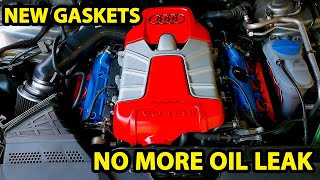 How To Replace Valve Cover Gaskets On The Audi S4 B8 | Colour Change On Covers Looks Great