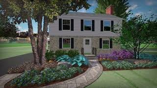 The Wood Residence - Landscape design, 3d animation