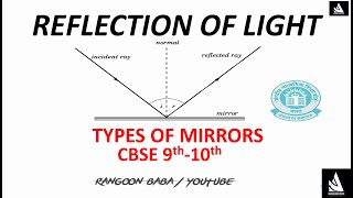 Reflection Of Light | Types Of Mirrors | Plane  and Spherical Mirrors | CBSE 10th Science | Part  03