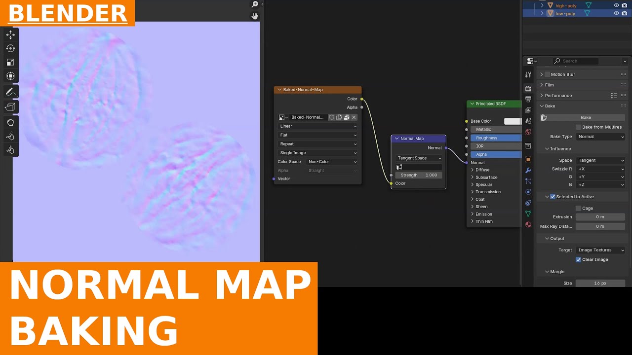 Baking a Normal Map: transferring details from a High Poly model to a ...