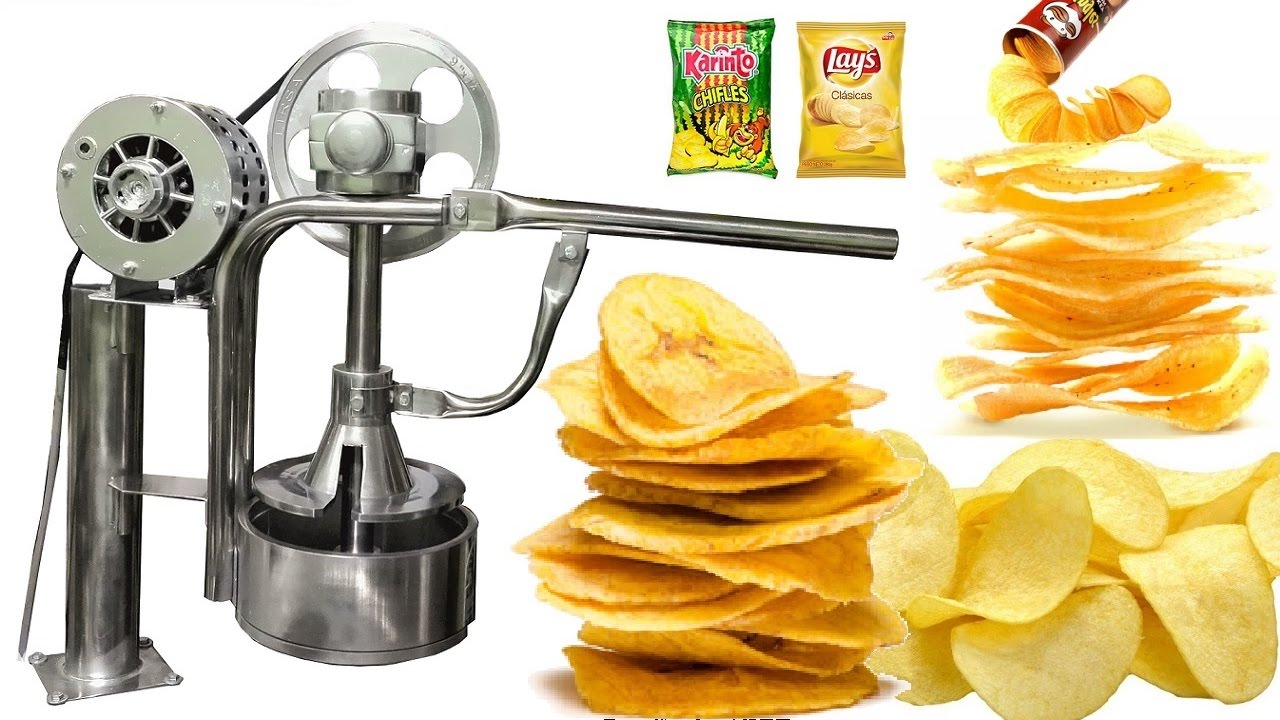 talento eficaz Nos vemos mañana Maquina Rebanadora de Papas Lays ( Eléctrica) Rebanadora de Plátano, Snack  Chips - Chifles /Perú - YouTube