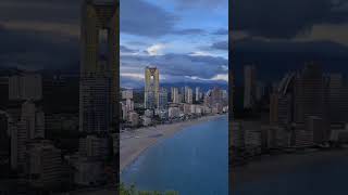 #benidorm #spain #vanlife #travel #motorhome #fulltime #sea #sun #beach #highrise