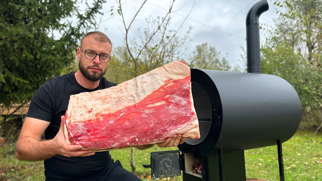 Сочные говяжьи ребрышки и запеченная в духовке баранина. Мясной день в деревне.