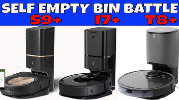 Ecovacs Deebot T8+ -VS- iRobot Roomba i7+ -VS- Roomba s9+ - SAME Test - Robot Vacuum 3 Way BATTLE