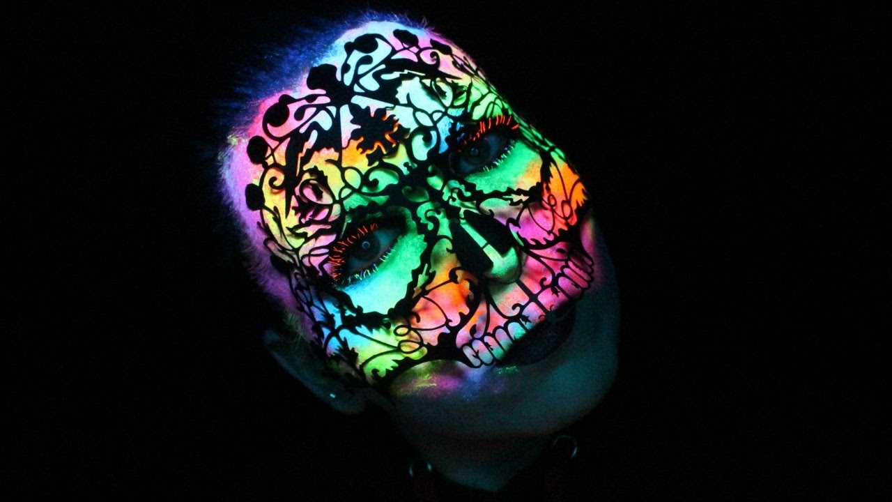 UV Glow in the Dark Skull Makeup Tutorial | Grin and Dagger