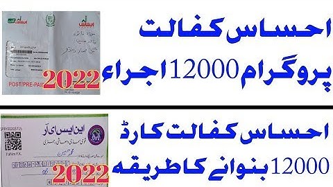 How to apply for Ehsaas Kafalat Card 12000 In 2022#shorts