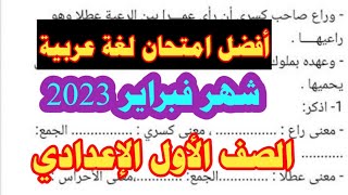 امتحان عربي متوقع للصف الاول الاعدادي على منهج شهرفبراير٢٠٢٣