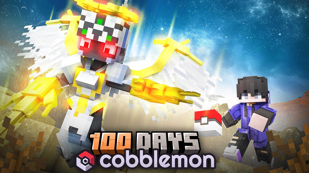 I Survived 100 Days with Fusion Pokemon in Cobblemon Minecraft!