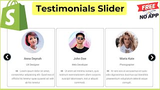 How to Add Testimonial Slider in Shopify Store DAWN Theme | Home Page Carousel With Images FREE