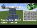 Minecraft Creepeer Farm - Saat Başına +1600 Barut Aşırı Kolay 1.16/1.15