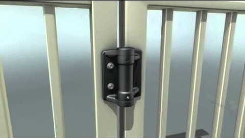 Tru-Close Heavy Duty Adjustable, Self-closing Gate Hinge with 2 Alignment Legs Installation Video