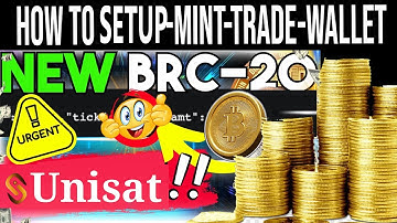 How To Setup Unisat Wallet Minting Bitcoin Tokens BRC-20 | BRC-20 Wallet
