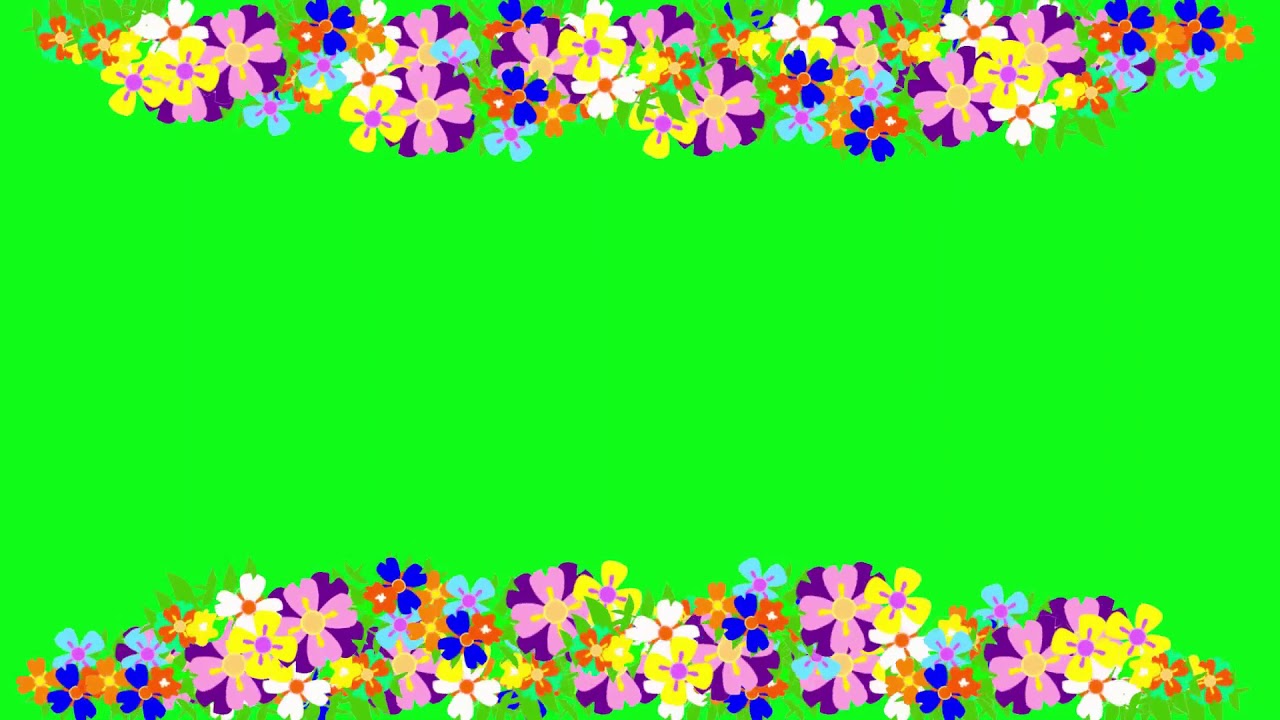 🍀🌺 Animated FLOWER FRAME Green Screen Effect🍁🌻 - YouTube