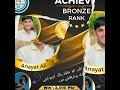 Congratulations Anayat Ali To Achieve Bronze Rank in Believers Group