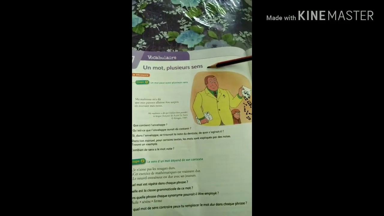 Croque-feuilles CE2 vocabulaire un mot plusieurs sens