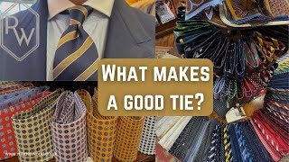 What makes a good tie?